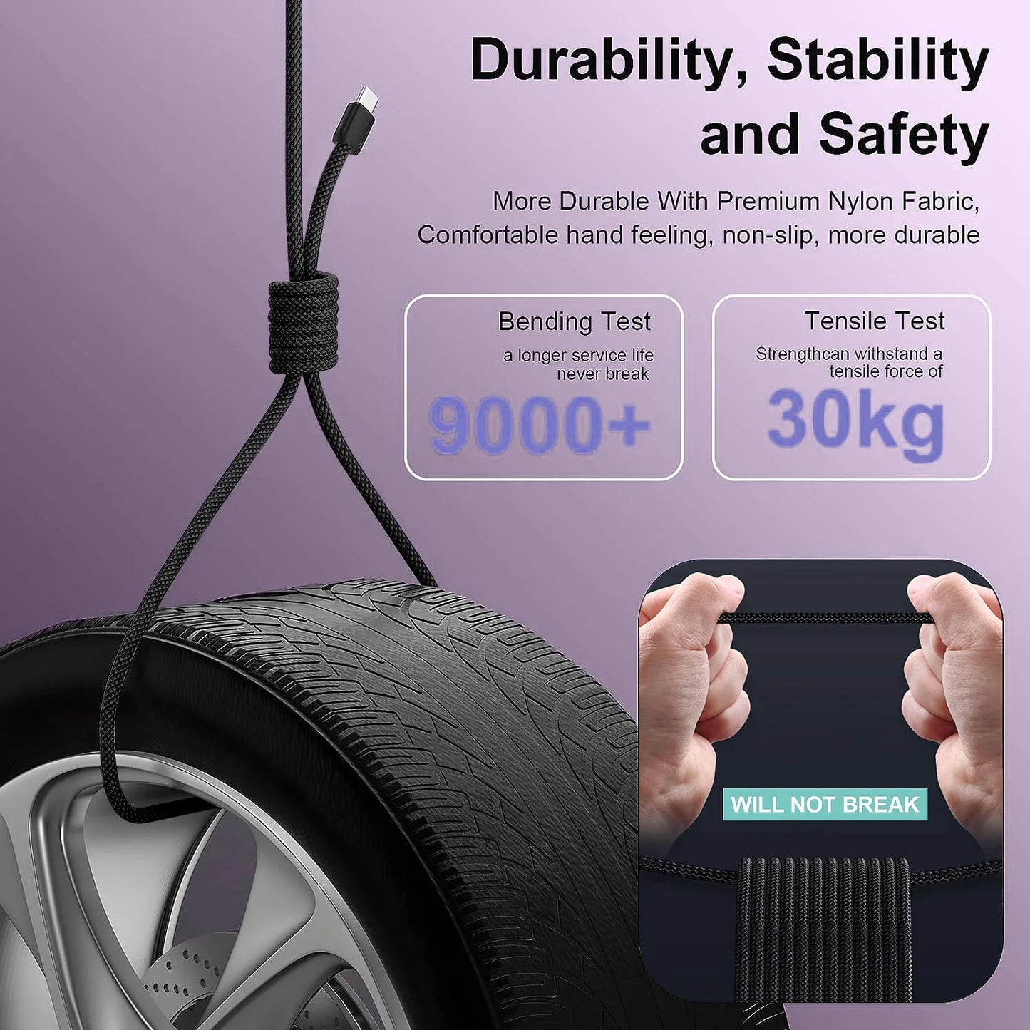 100W Magnetic Suction anti Winding USB C Cable Fast Charging Wire Mobile Phone Wires Cable for Samsung Type C Data Charge Cable